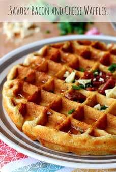 Savory Bacon And Cheese Waffles
