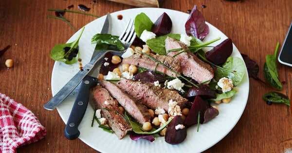 BBQ Beef, Beetroot, And Chickpea Salad
