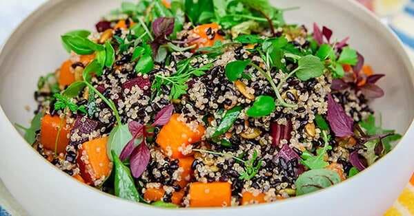 Black Rice Salad With Heirloom Carrots And Butternut Pumpkin