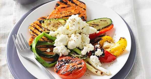 Chargrilled Vegetables With Ricotta And Fennel Salt