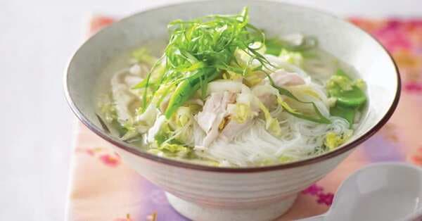 Chicken And Rice Noodle Soup