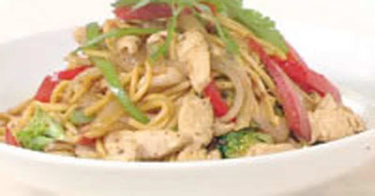 Chilli Jam Chicken Stir-Fry With Hokkein Noodles