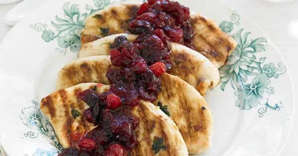 Barbecued Turkey Steaks With Cranberry Relish