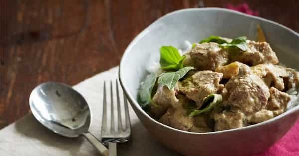 Green Curry With Beef, Eggplant And Thai Basil