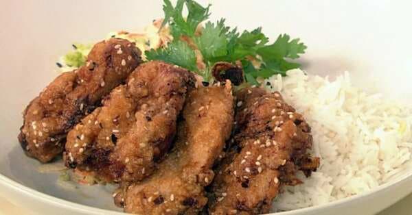 Japanese Crispy Chicken And Coleslaw