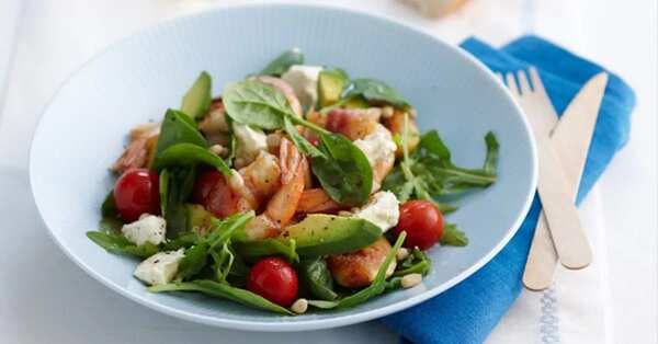 Pancetta-Wrapped Prawn Salad With Maple Roasted Figs