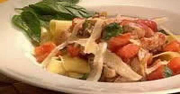 Pappardelle With Chicken And Basil