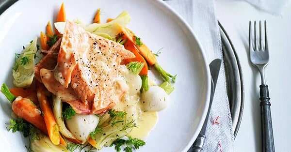 Poached Trout With Fennel And Lime Beurre Blanc