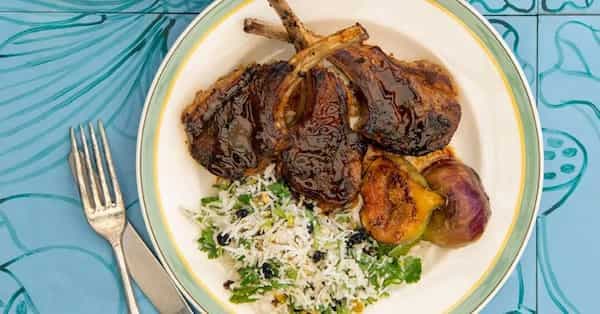 Spiced Cumin Lamb Cutlets With Coconut Mint Relish
