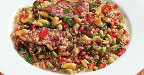 Lamb With Pomegranate, Mint And Nuts