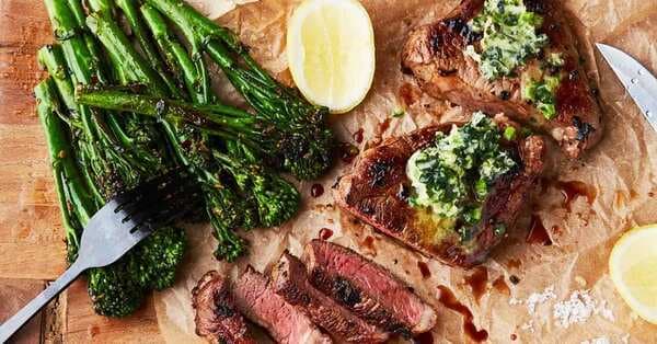 Rump Steak With Herb And Garlic Butter
