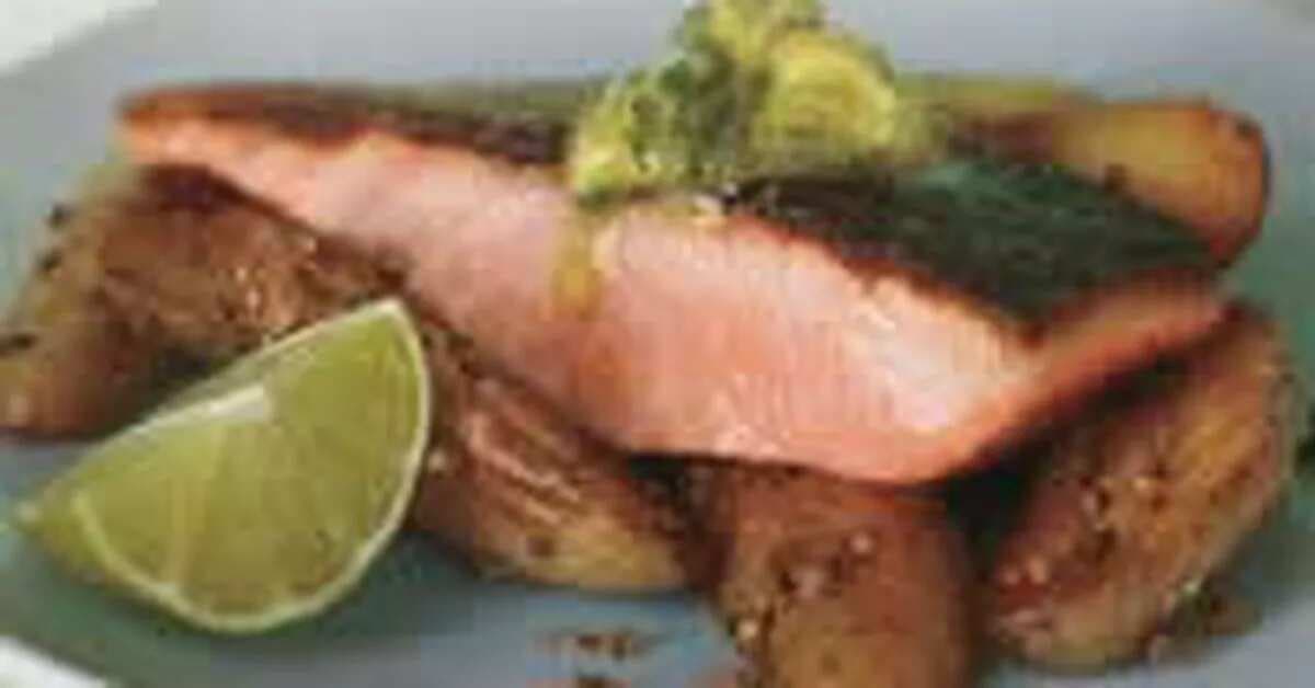 Salmon Fillets With Wasabi And Coriander Butter