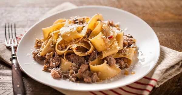 Pork And Porcini Pappardelle