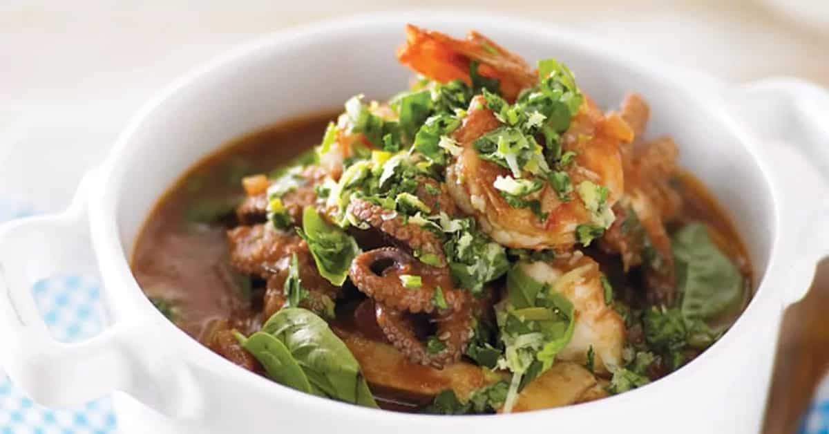 Seafood Stew With Coriander Gremolata
