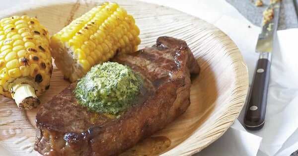 Sirloin Steaks With Chimichurri Butter