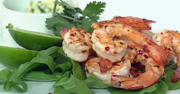 Spicy Prawns With Wasabi And Coriander Mayonnaise