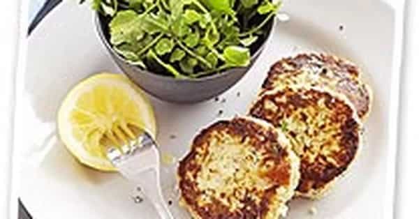 Tuna Patties With Watercress Salad And Garlic Mayonnaise