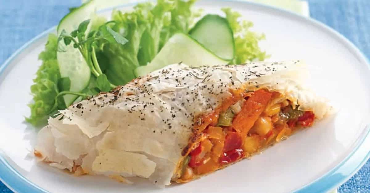 Vegetable And Bean Strudel