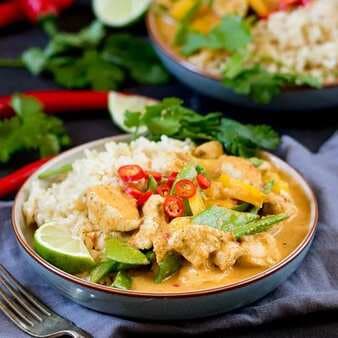 Healthier Red Thai Chicken Curry