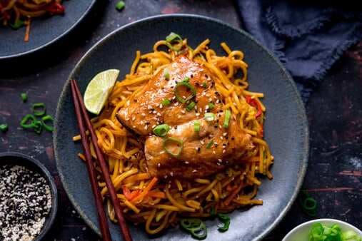 Asian Salmon With Chilli Lime Noodles