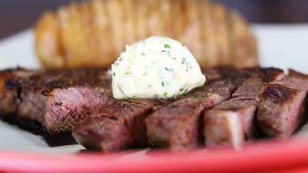 Ribeye Steak with Garlic Herb Butter