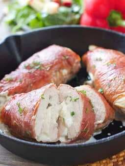Prosciutto Wrapped Chicken Stuffed With Herb Cream Cheese