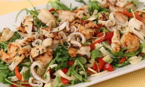 Grilled Shrimp And Calamari Salad