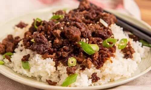 Korean Ground Beef And Rice