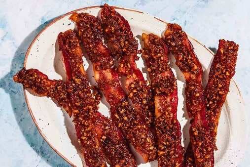 Air Fryer Pecan Praline Candied Bacon