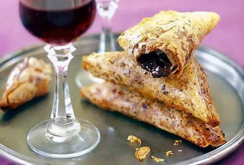 Chocolate Filled Phyllo Triangles
