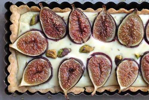 Fig Tart with Goat Cheese and Pistachios