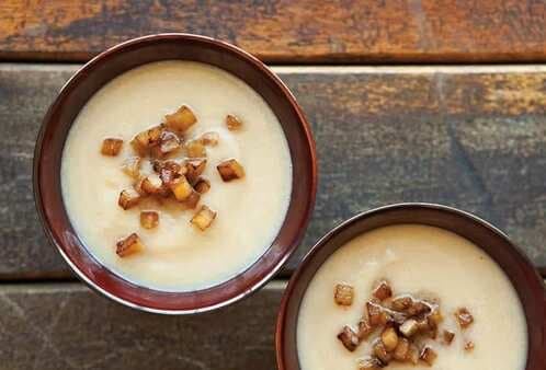 Celery Root Soup with Caramelized Apples