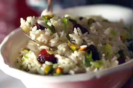 Rice Pilaf Dried Cherries and Pistachios