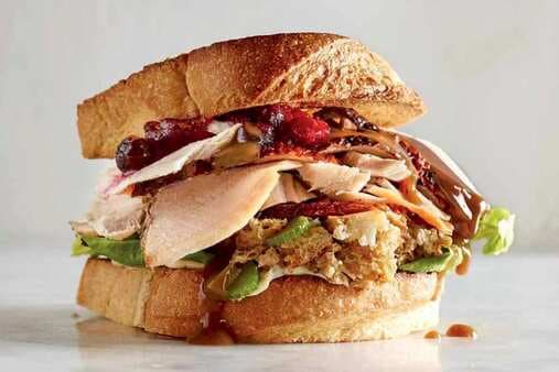 Turkey Cranberry Sandwich with Stuffing