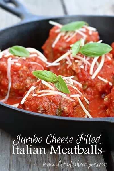 Jumbo Cheese Filled Italian Meatballs
