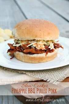 Slow Cooker Pineapple Barbecue Pulled Pork Sandwiches
