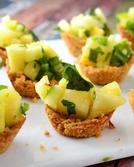 Ancient Grain Coconut Cups With Pineapple Salsa