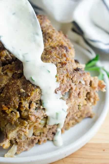 Meatloaf With Herbed Cream Sauce
