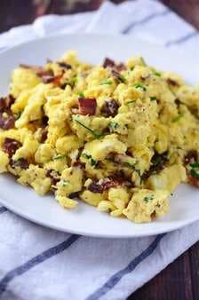 Scrambled Eggs With Pepper Bacon & Chives