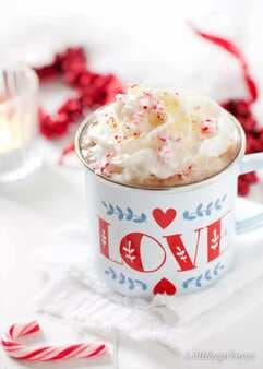 Candy Cane Hot Chocolate with Popping Candy