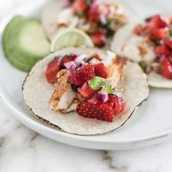 Grilled Fish Tacos With Strawberry Salsa
