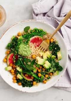 Broccoli Pesto Quinoa Salad