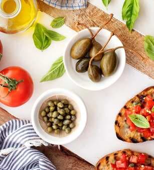 Caper Bruschetta With Capers & Olives
