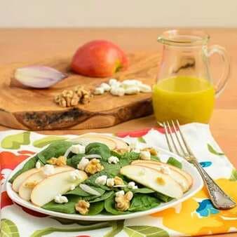 Apple Walnut Spinach Salad