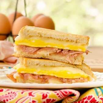 Egg Prosciutto Grilled Cheese Sandwich