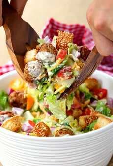 Cheeseburger Salad With Creamy Pickle Dressing