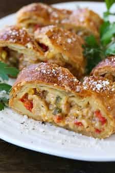Sausage And Peppers Strudel