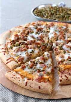 Spicy Sausage And Pumpkin Pizza