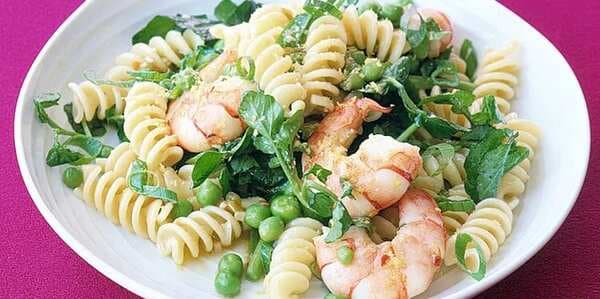 Fusilli With Shrimp And Peas