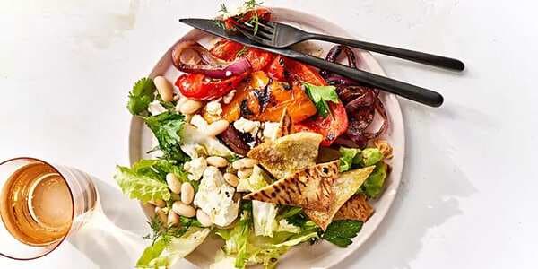 Grilled Vegetables And White-Bean Fattoush